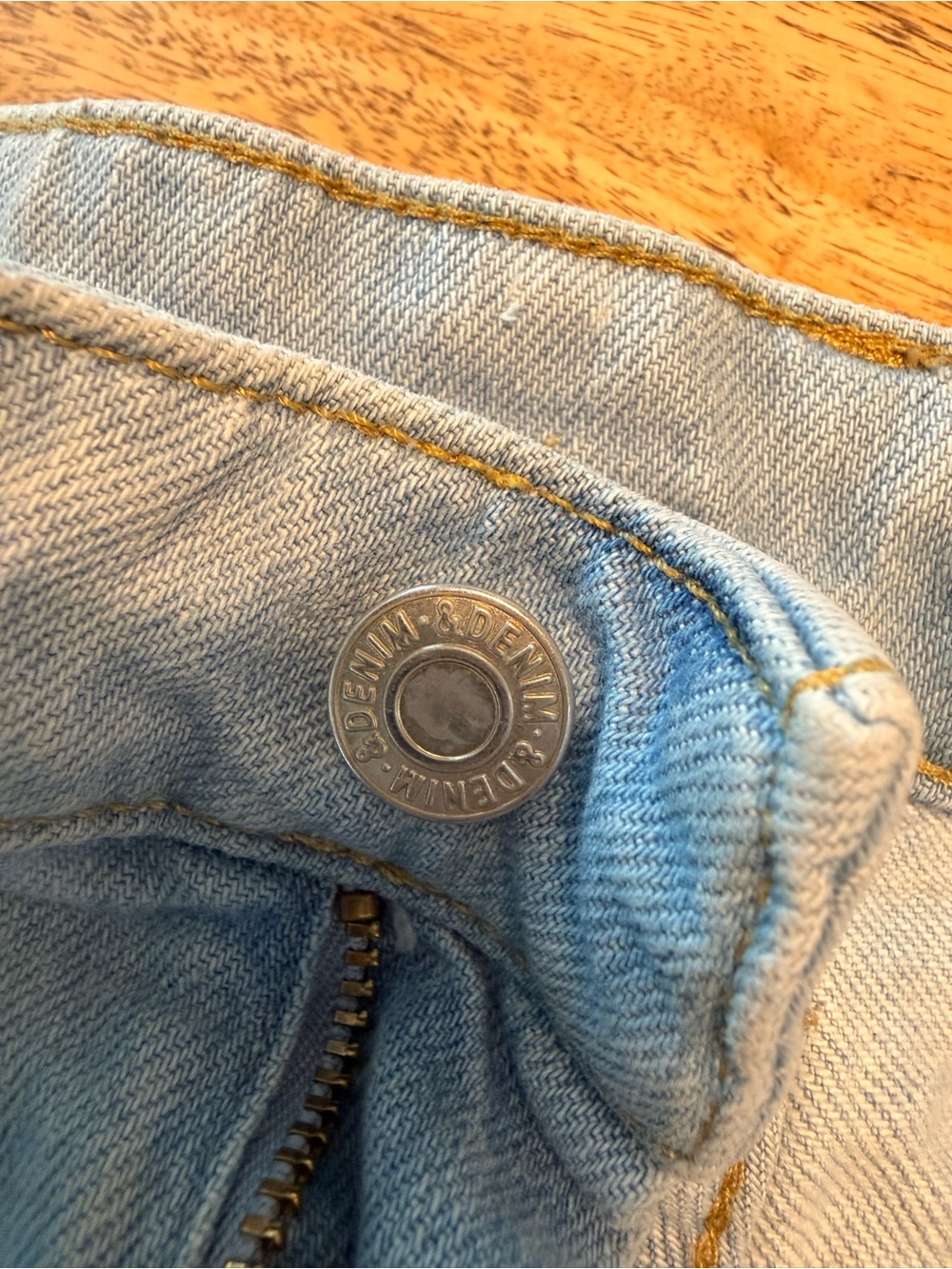 Light Blue Denim Roll-Hem Women's Shorts - Picture 3 of 4